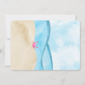 Cartes d'invitation photo d'anniversaire à la plag (Dos)