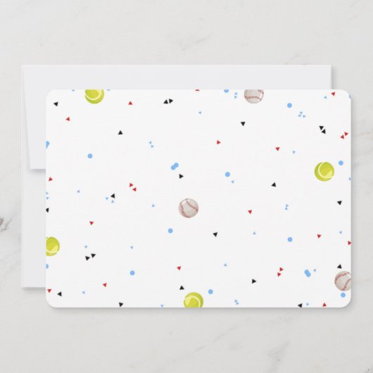 Cartes d'invitation photo d'anniversaire All Star (Dos)