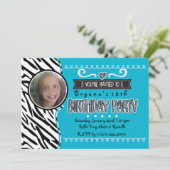 Cartes d'invitation photo d'anniversaire filles sa (Debout devant)