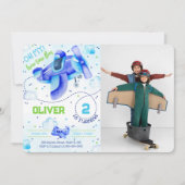 Cartes d'invitation photo d'avion (Devant)