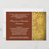 Cartes d'invitation photo dorées pour les 50 ans d (Dos)