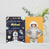 Cartes d'invitation photo espace (Debout devant)