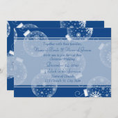 Cartes d'invitation photo Mariage de Noël (Devant / Derrière)