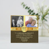Cartes d'invitation photo pour 50 ans de mariage d (Debout devant)