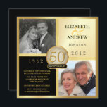Cartes d'invitation photo pour anniversaire de mar<br><div class="desc">Créez vos propres invitations élégantes pour votre 50e anniversaire de mariage avec des photos "alors et maintenant" -- Personnalisez le nom, la date et les détails pour votre anniversaire de mariage d'or ou toute autre célébration d'anniversaire spéciale. Peut être facilement personnalisé pour d'autres occasions spéciales -- 10e, 20e, 30e, 35e,...</div>