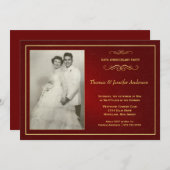 Cartes d'invitation photo pour anniversaire de mar (Devant / Derrière)