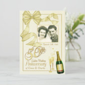 Cartes d'invitation photo pour fête du 50e anniver (Debout devant)