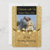 Cartes d'invitation photo pour le 50e anniversaire (Devant)
