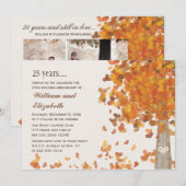 Cartes d'invitation photo pour les 25 ans de maria (Devant / Derrière)