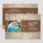 Cartes d'invitation photo pour les 30 ans de maria (Devant / Derrière)