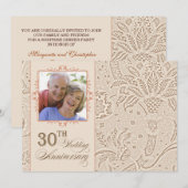 Cartes d'invitation photo pour les 30 ans de maria (Devant / Derrière)