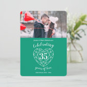 Cartes d'invitation photo pour les 35 ans de maria (Debout devant)