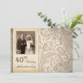 Cartes d'invitation photo pour les 40 ans de maria (Debout devant)