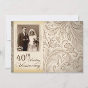 Cartes d'invitation photo pour les 40 ans de maria