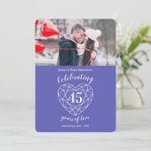 Cartes d'invitation photo pour les 45 ans de maria (Debout devant)