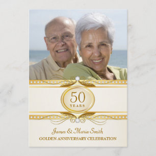 Cartes d'invitation photo pour les 50 ans de maria
