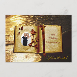 Cartes d'invitation photo pour les 50 ans de maria