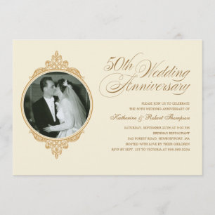 Cartes d'invitation photo pour les 50 ans de maria