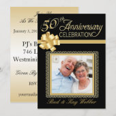 Cartes d'invitation photo pour les 50 ans de maria (Devant / Derrière)