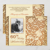 Cartes d'invitation photo pour les 60 ans de maria (Devant / Derrière)