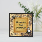 Cartes d'invitation Pirate (Debout devant)