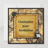 Cartes d'invitation Pirate (Devant)