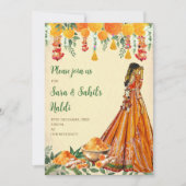 Cartes d'invitation Pithi & invitations Haldi Cart (Devant)
