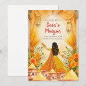 Cartes d'invitation Pithi, invitations Maiyan, inv (Devant / Derrière)