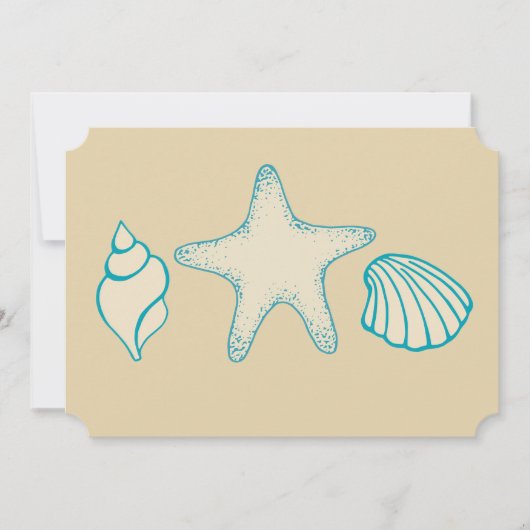 Cartes d'invitation Plage de Coquillages (Devant)