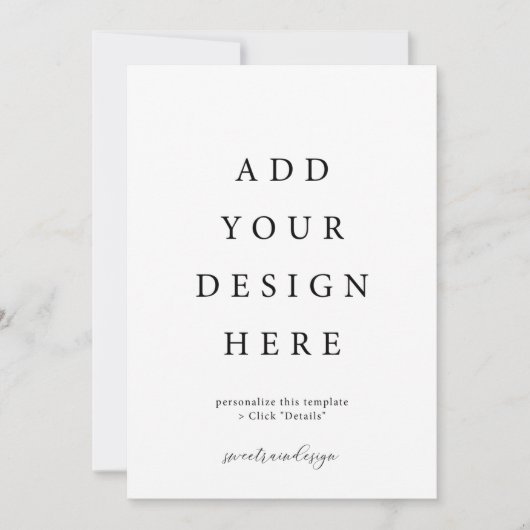 Cartes d'invitation plates 5x7 " (Devant)