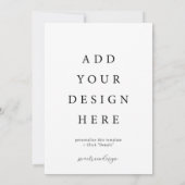 Cartes d'invitation plates 5x7 " (Dos)