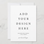 Cartes d'invitation plates 5x7 po (Devant)