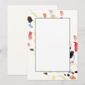 Cartes d'invitation plates abstraites colorées mod (Devant / Derrière)