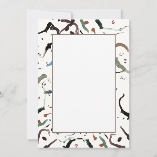 Cartes d'invitation plates abstraites modernes et  (Devant)