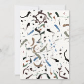 Cartes d'invitation plates abstraites modernes et  (Dos)