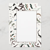 Cartes d'invitation plates abstraites modernes et  (Devant / Derrière)