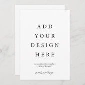 Cartes d'invitation plates de 5 x 7 pouces (Devant / Derrière)