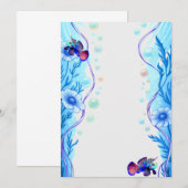 Cartes d'invitation Poisson Mandarin Goby (Devant / Derrière)