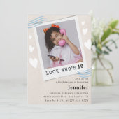 Cartes d'invitation pour 10 ans (Debout devant)
