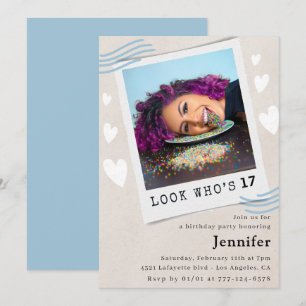 Cartes d'invitation pour 17 ans