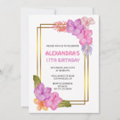 Cartes d'invitation pour 17 ans Tropical Party (Devant)
