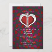Cartes d'invitation pour 1er anniversaire à thème (Devant)