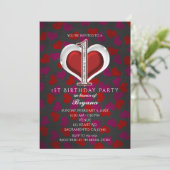 Cartes d'invitation pour 1er anniversaire à thème (Debout devant)