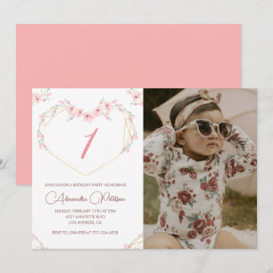 Cartes d'invitation pour 1er anniversaire Bohème F