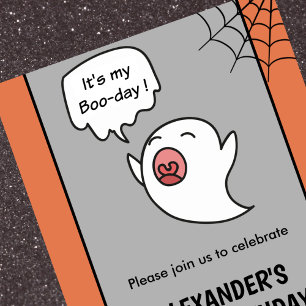 Cartes d'invitation pour 1er anniversaire Hallowee