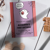Cartes d'invitation pour 1er anniversaire Hallowee