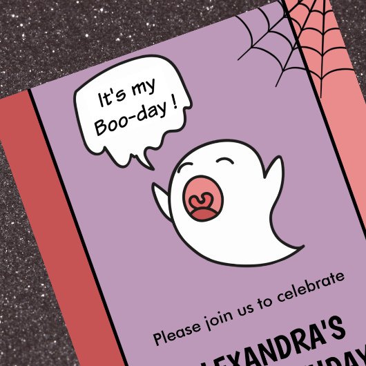 Cartes d'invitation pour 1er anniversaire Hallowee