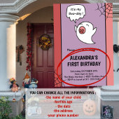 Cartes d'invitation pour 1er anniversaire Hallowee