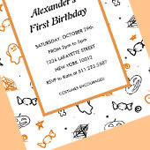 Cartes d'invitation pour 1er anniversaire Hallowee