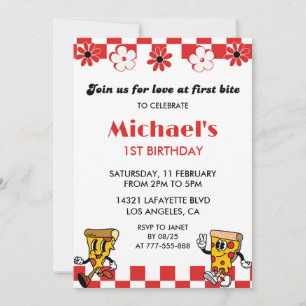 Cartes d'invitation pour 1er anniversaire sur le t